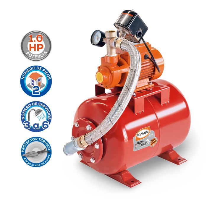 Sistema de presión de agua 1/2HP (Motor + Tanque)(EAP050-024HE)
