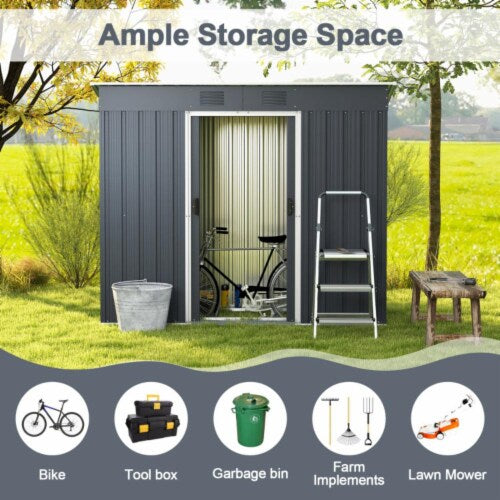 METAL STORAGE SHED FOR GARDEN TOOLS 3' x 6'