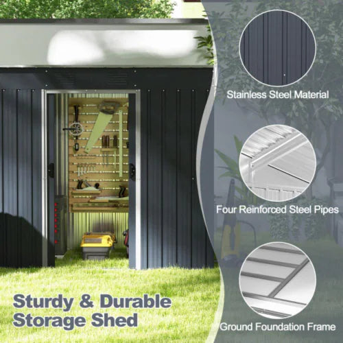 METAL STORAGE SHED FOR GARDEN TOOLS 3' x 6'