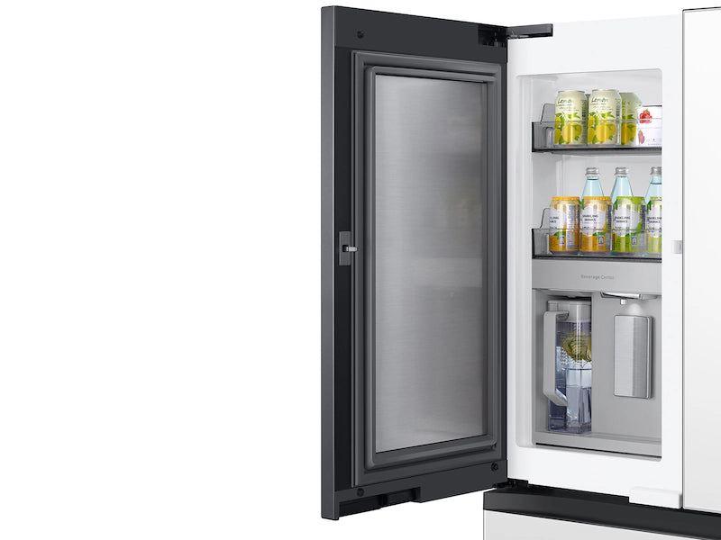 Bespoke 4-Door French Door Refrigerator (23 cu. ft.) with Beverage Center(TM) in White Glass SAMSUNG (RF23BB86012AA)