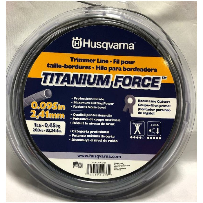 TITANIUM FORCE TRIMMER LINE .095 IN GAUGE 1 LB HUSQVARNA (639005104)