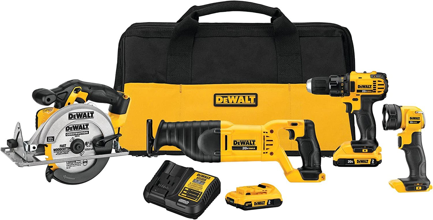 20V MAX COMPACT 4-TOOL COMBO KIT-DEWALT (DCK423D2)