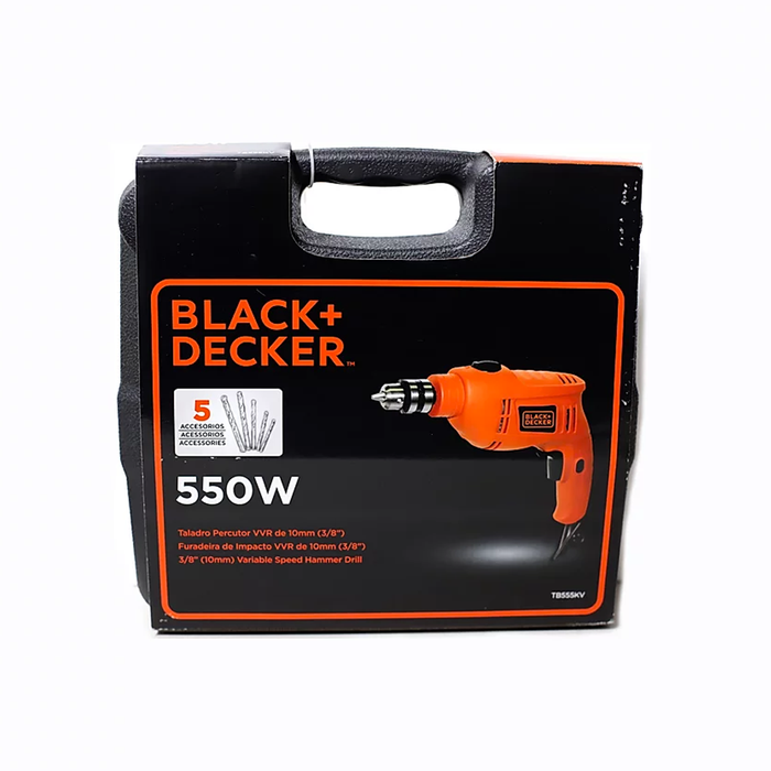 TALADRO MARTILLO (HAMMER DRILL) DE 3/8" - BLACK & DECKER (TB555KV-B3)