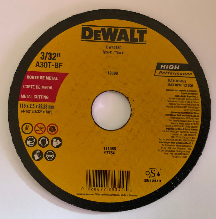 GENERAL PURP METAL CUTTING - (DW4518C)
