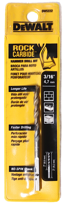 Barrena de 3/16" para cemento - DeWALT (DW5222)