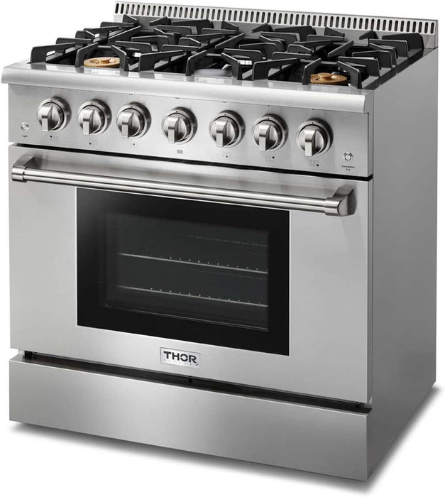 36 Inch Professional Gas Range in Stainless Steel THOR (HRG3618U)