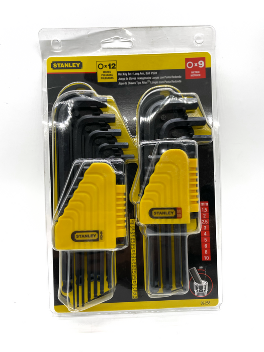 21PC MET LONG ARM BP HEX KEY ST - STANLEY (95IB69258)