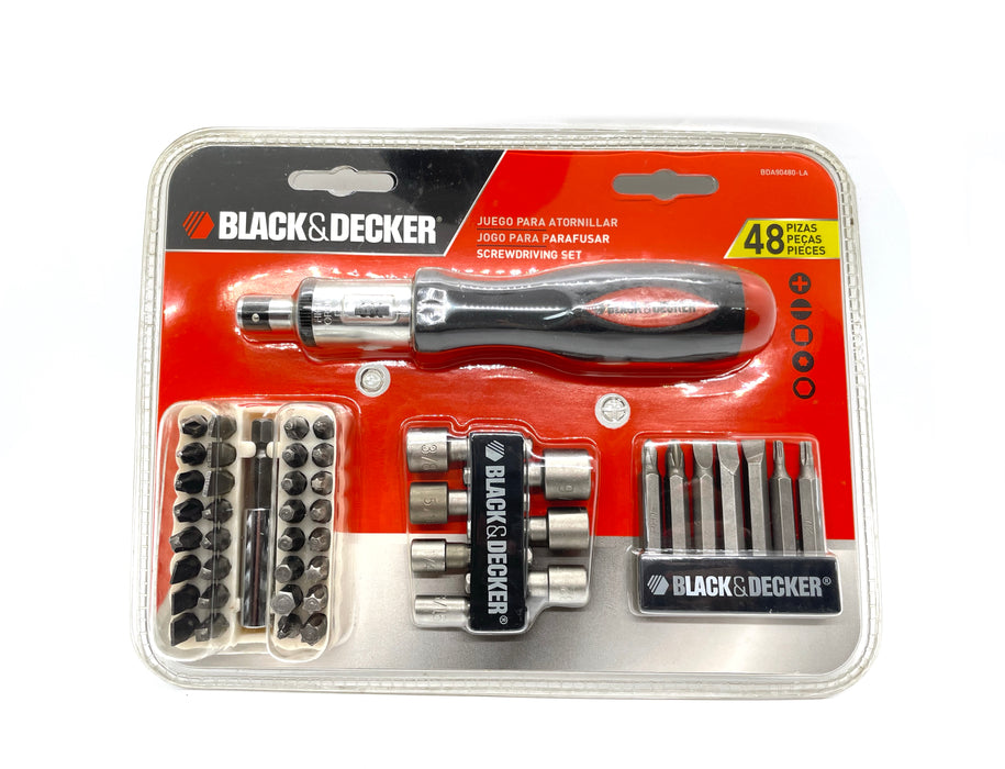 48 PCS SCREWDRIVING SET - BLACK & DECKER (BDA90480-LA)