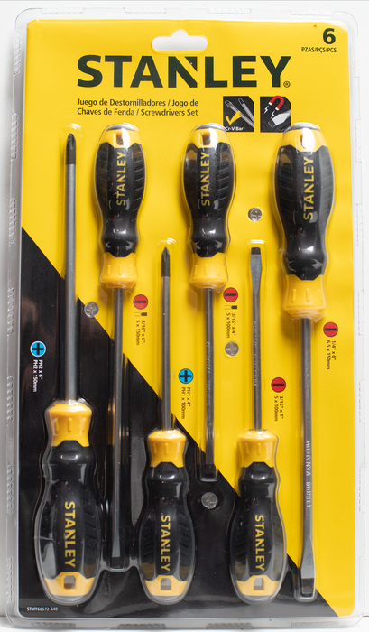 Set de destornilladores de 6 piezas - STANLEY (STMT66672-840)