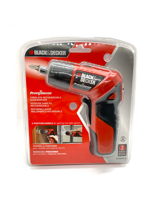 CORDLESS SCREWDRIVER - BLACK & DECKER (PD400LG)