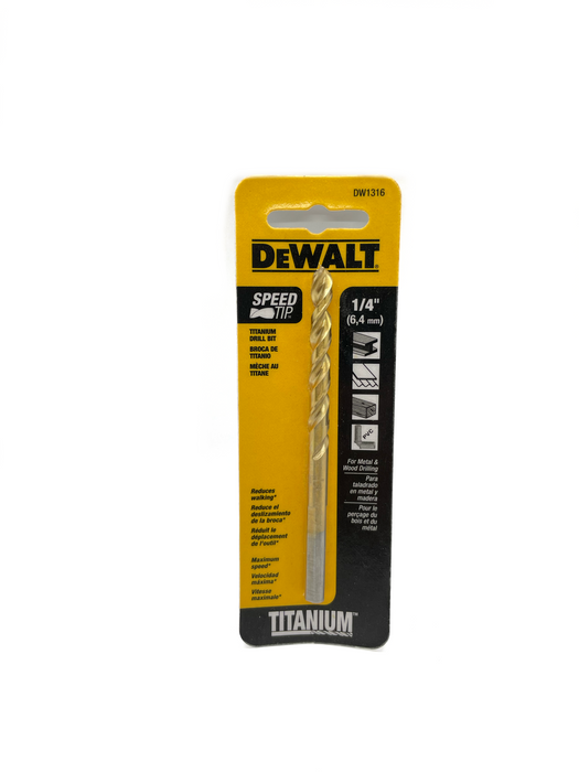 1/4" TITANIUM DRILL BIT - DeWALT (DW1316G)