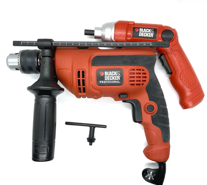 1/2” HAMMER DRILL AND CORDLESS SCREWDRIVER COMBO - BLACK & DECKER (TM650SD-B3)