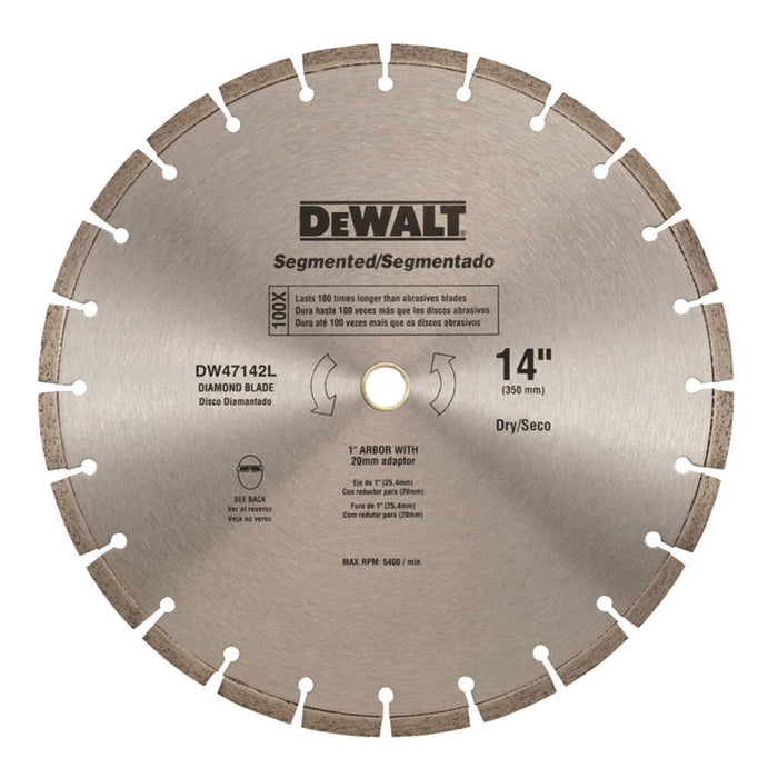 14” Diamond Segmented Disk - DeWALT (DW47142L)