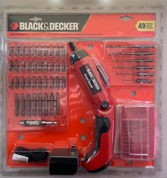 3.6V SCREWDRIVER AND ACCESSORIES KIT - BLACK & DECKER (4902)