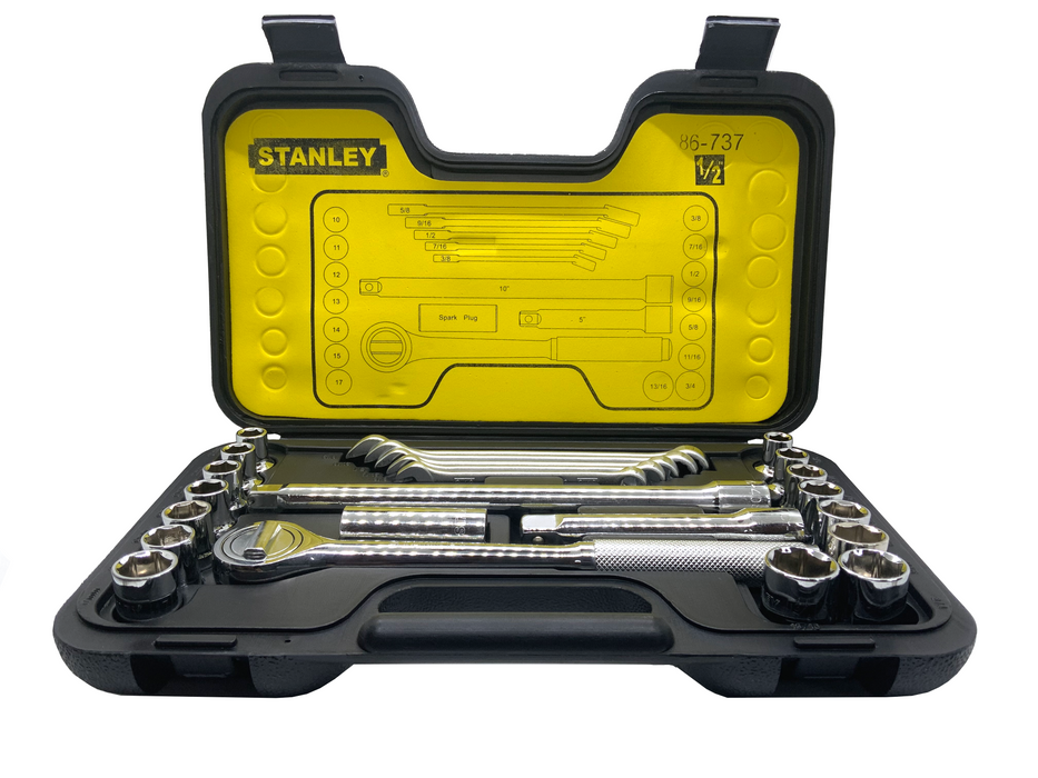 25 PCS MECHANICS TOOL SET / MM & SAE - STANLEY (9786737)