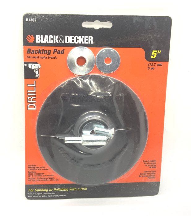 5" BACKING PAD - BLACK & DECKER (U1302S)
