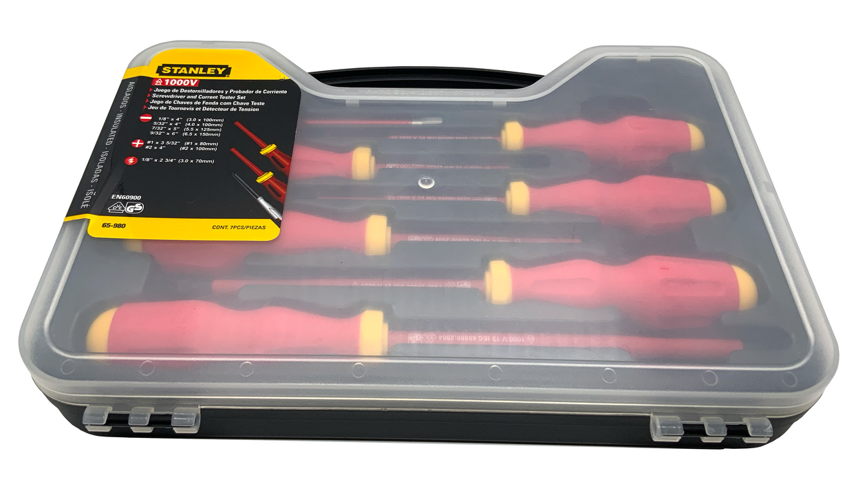 7pcs Screwdriver and tester set - STANLEY (95IB65980)