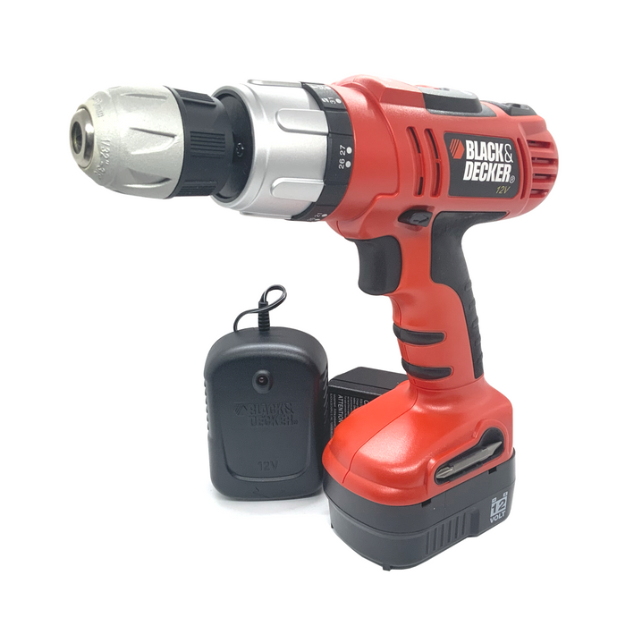 12V CORDLESS HAMMER DRILL - BLACK & DECKER (HP120K)