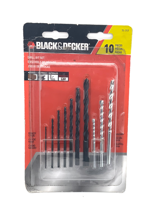 10 pcs Drill Bit Set - BLACK & DECKER (71-717M)