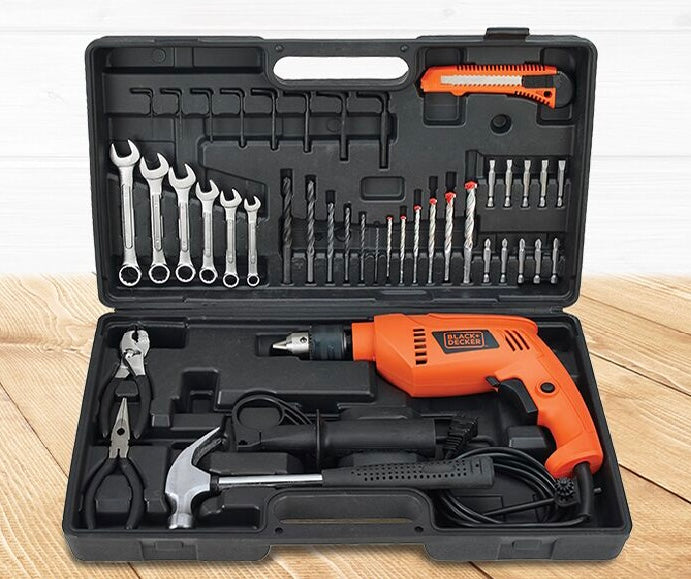 TALADRO MARTILLO DE 1/2" + 40 Herramientas - BLACK & DECKER (HD565K-B3)
