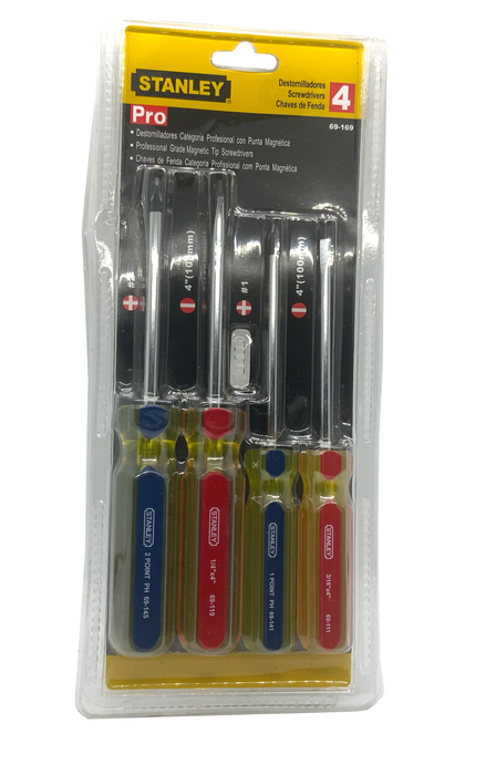 4PCS SCREWDRIVER SET - STANLEY (95IB69169)