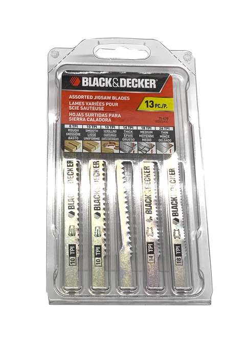 13PCS JIG SAW BLADES - BLACK & DECKER (75-639)