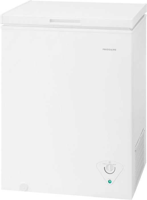 5 CF. Chest Freezer Convertible, External Temperature Control, Defrost Water Drain, Removable Basket Free- FRIGIDAIRE (FFCC05A3HVW)