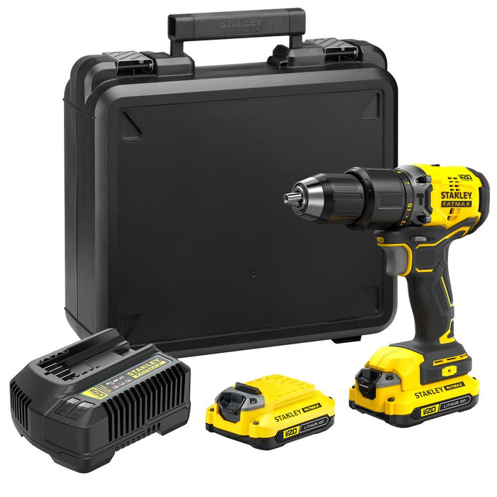 20V BRUSHLESS HAMMER DRILL - STANLEY (SBD715C2K-B3)