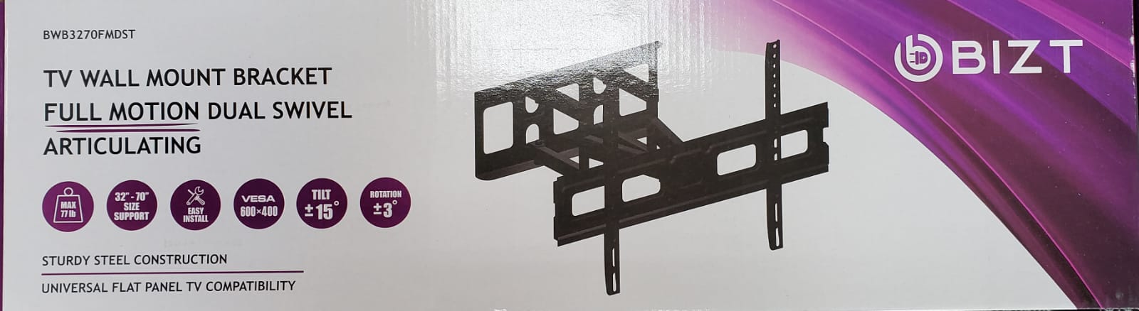 TV Wall Mount Extended for 32” to 70” - BIZT (BWB3270FM)