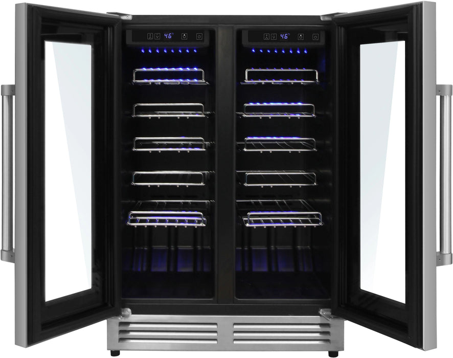 24" 42-BOTTLE DUAL ZONE BUILT-IN WINE COOLER (TWC2402U)