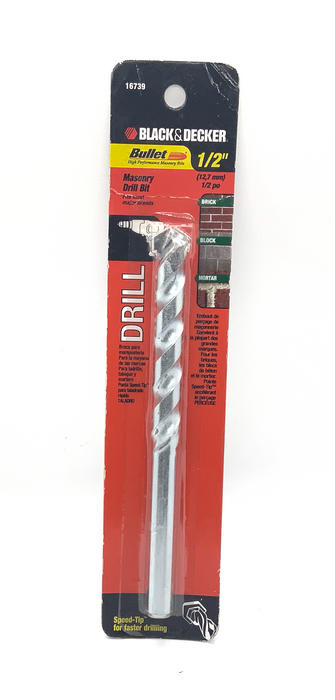 1/2” Masonry Drill Bit - BLACK & DECKER (16739)
