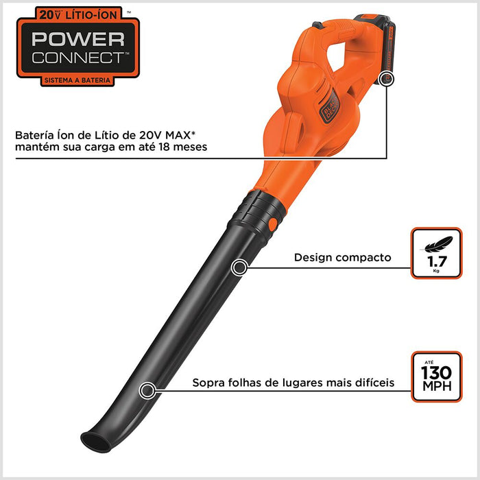 20V MAX CORDLESS SWEEPER - BLACK&DECKER (LSW221)