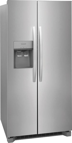 33 in. 22.3 cu. ft. Side by Side Refrigerator in Stainless Steel, Standard Depth - Frigidaire (FRSS2323AS)