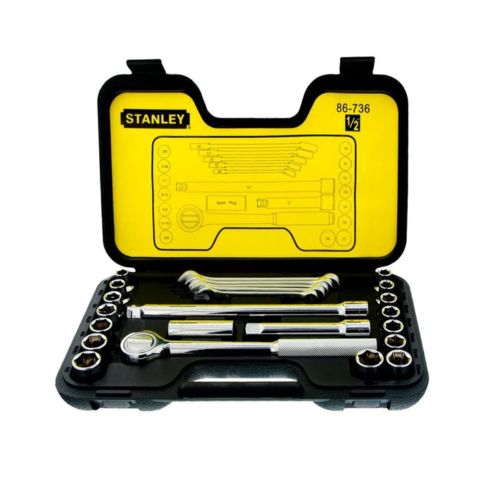 25 PCS MECHANICS TOOL SET / MM & SAE - STANLEY (9786736)