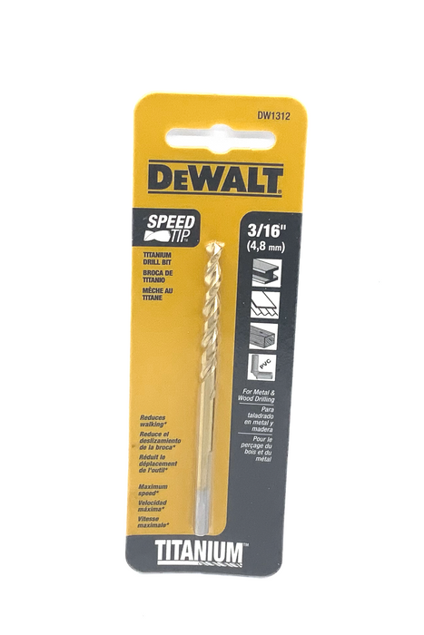 3/16” DRILL BIT - DEWALT (DW1312G)
